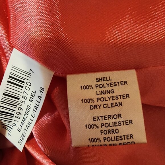 Eliza J Crystal Detail Pleated Gown NWT Pink Size 16 - Picture 11 of 14